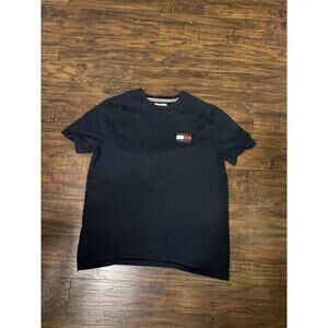 Tommy Jeans T-Shirt Blue Cotton Heavyweight Logo Sz: medium
